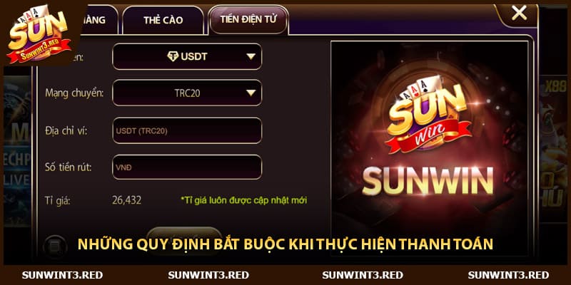 Những quy định bắt buộc khi thực hiện thanh toán