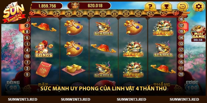 Sức mạnh uy phong của linh vật 4 Thần Thú