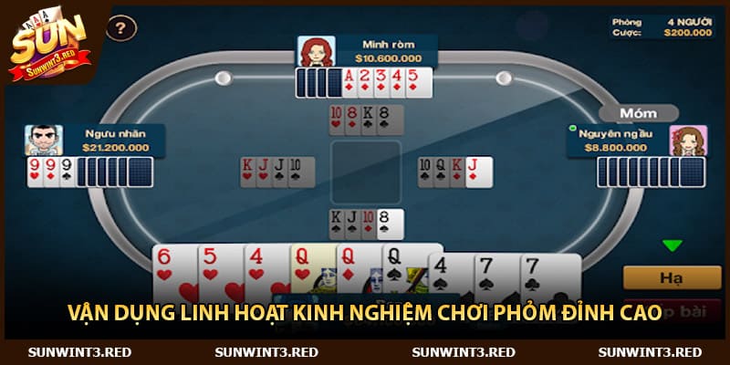 Vận dụng linh hoạt kinh nghiệm chơi phỏm đỉnh cao